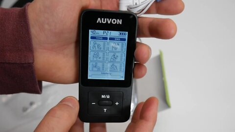 AUVON 24 Modes TENS Unit Muscle Stimulator Machine for Pain Relief with 2X Battery Life, Belt Clip