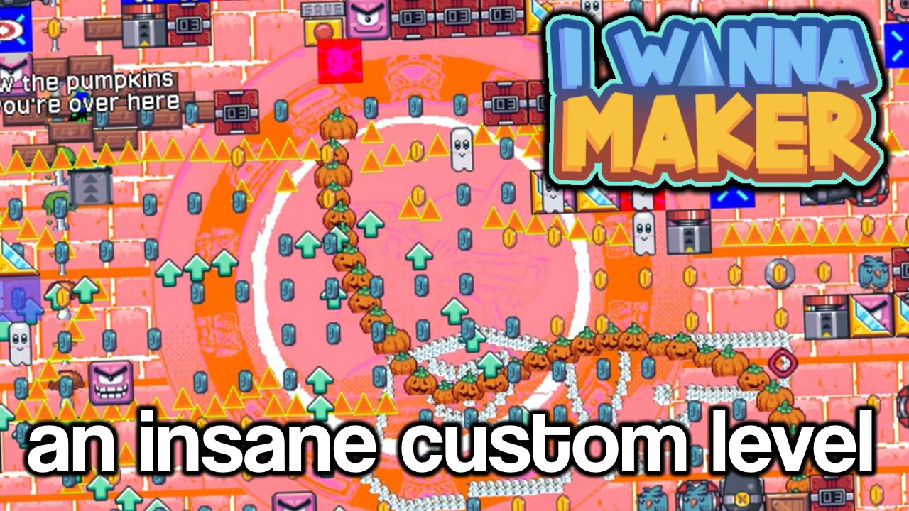 A very chaotic custom level (I Wanna Maker)