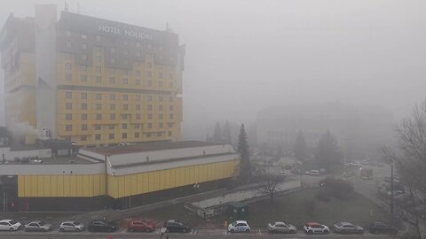 Flights grounded and people told to stay indoors as a thick layer of smog engulfs Sarajevo