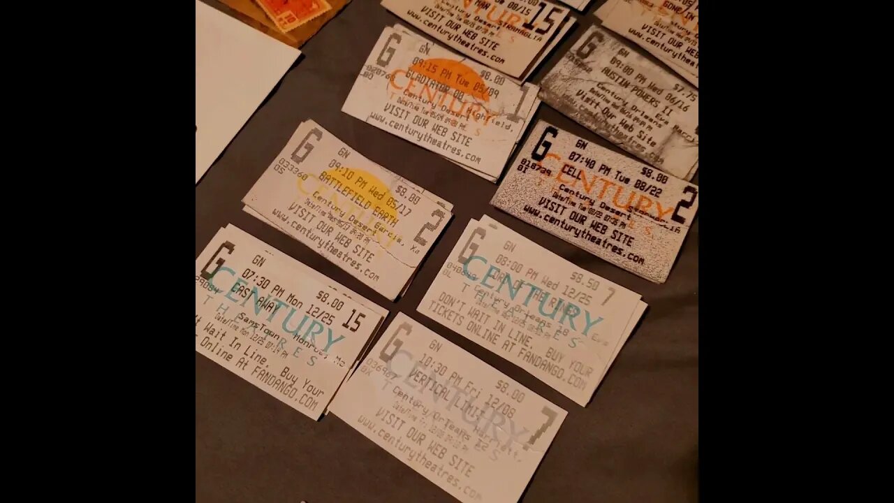 Movie Stubs from early 2000's . 🎫