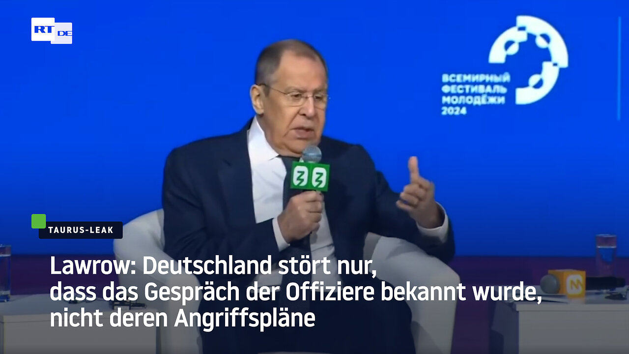 Lawrow: Deutschland stört nur, dass das Gespräch der Offiziere bekannt wurde
