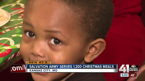 Christmas Tradition: Salvation Army serves 1,300 meals during KCMO event