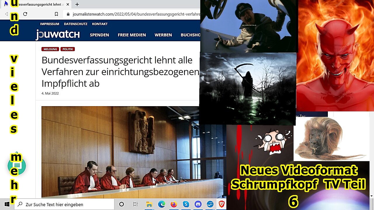 “Selensky, Bundesverfassungsgericht, Maskenterror, Lukas 23, etc. — Schrumpfkopf TV Teil 6
