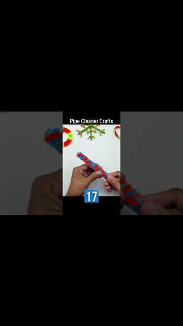 Chenille Wire Ornaments Making || Pipe Cleaner Crafts #shorts