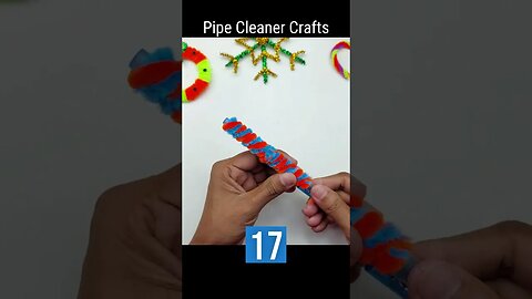 Chenille Wire Ornaments Making || Pipe Cleaner Crafts #shorts