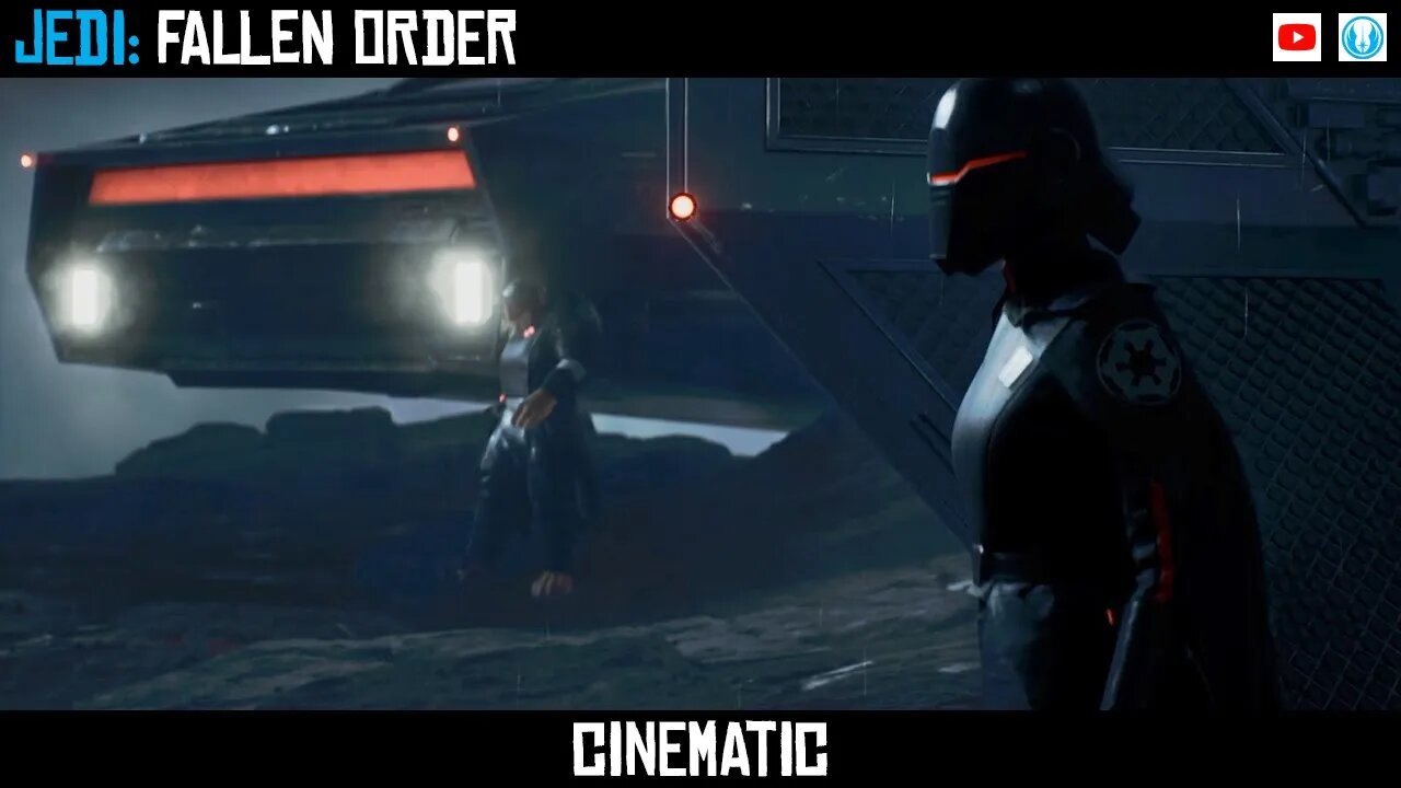 Star Wars Jedi: Fallen Order in Game Cinematic - Stumbling Across a Crashed Jedi Fighter