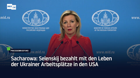 Sacharowa: Selenskij bezahlt mit den Leben der Ukrainer Arbeitsplätze in den USA
