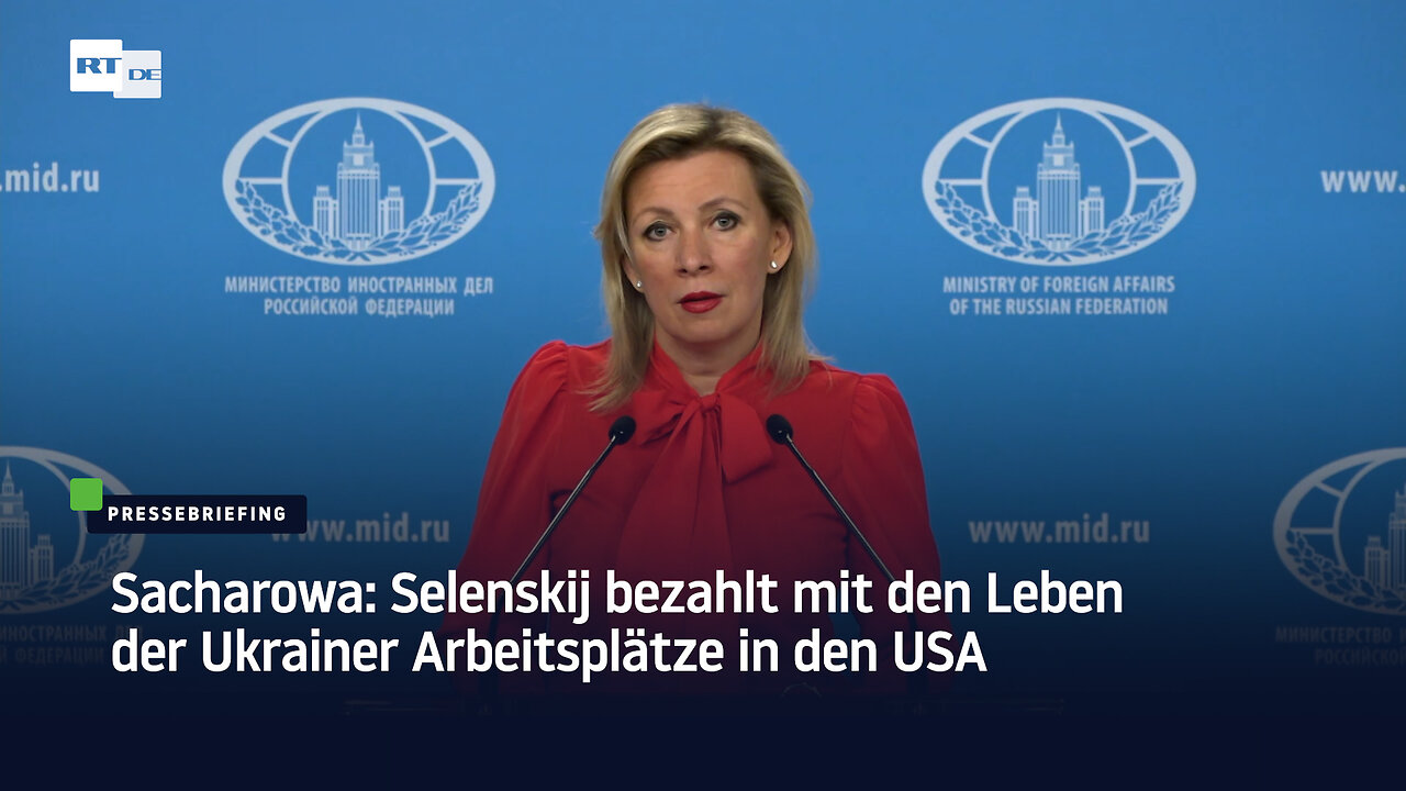 Sacharowa: Selenskij bezahlt mit den Leben der Ukrainer Arbeitsplätze in den USA