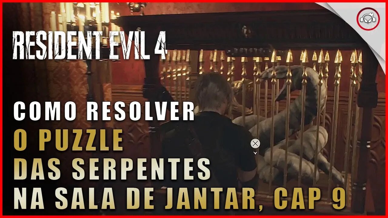 Resident Evil 4 Remake, Como resolver o puzzle das serpentes na sala de jantar, Cap 9 | Super-Dica