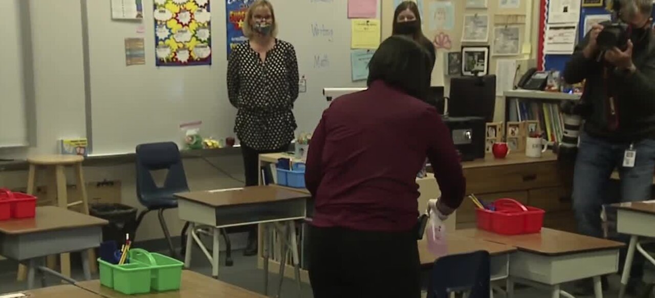 CCSD demonstrates cleaning protocols before campus reopenings