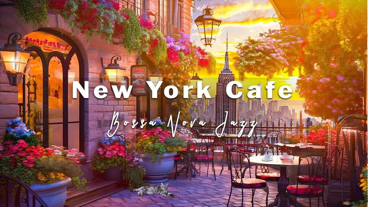 Positive Bossa Nova Jazz Music with New York Coffee Shop Ambience | Bossa Nova Music for Good Mood