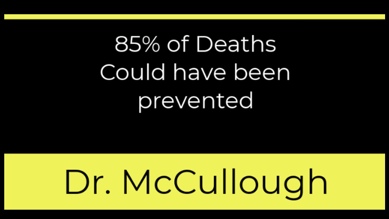 85% of deaths could have been prevented - Joe Rogan and Dr McCullough