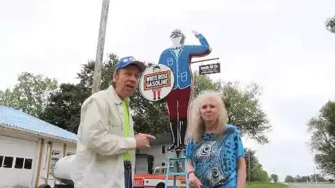 Neon Gas Station Attendant, Menlo, Ia Travel USA, Mr. Peacock & Friends, Hidden Treasures