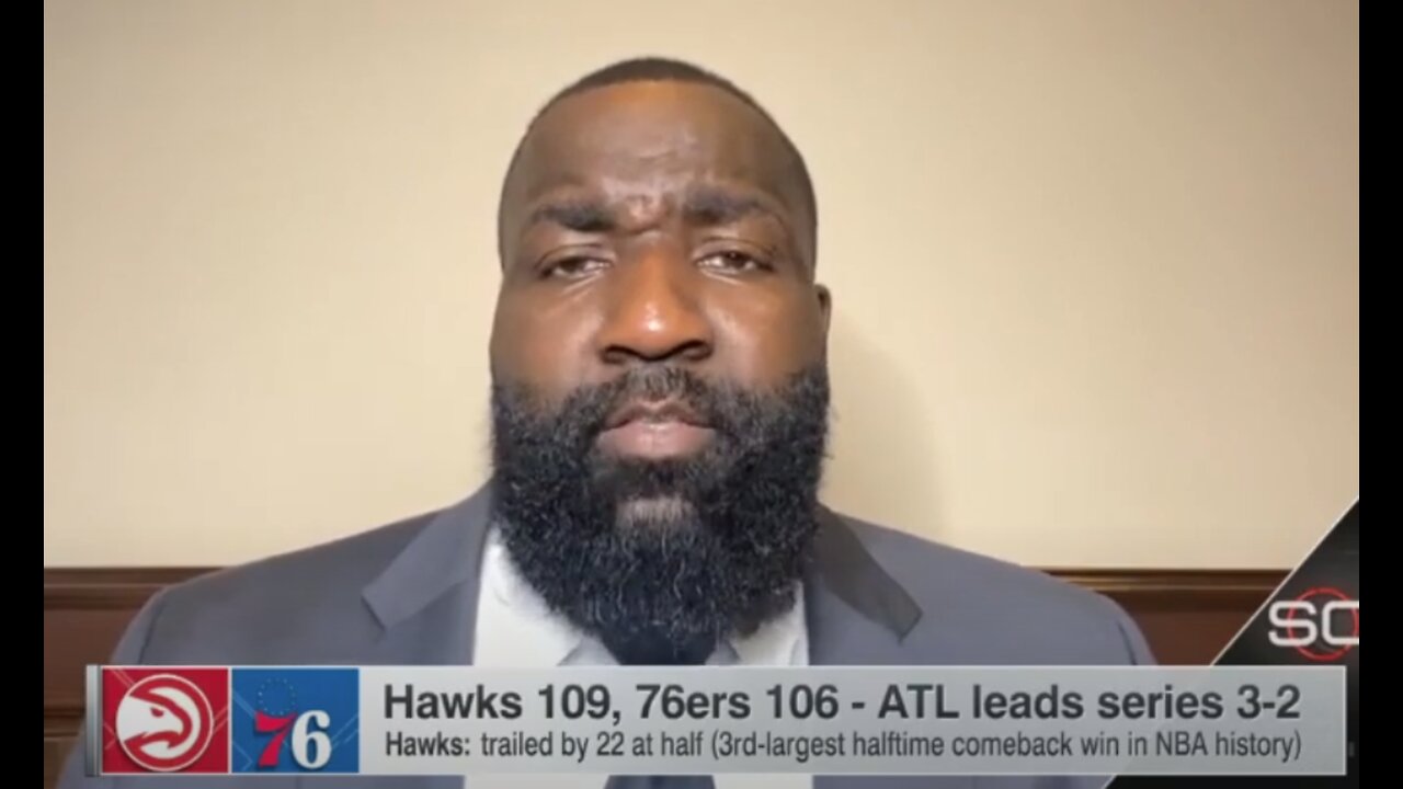 Kendrick Perkins SHOCKED Young's 39 Pts as Hawks overcome 26-point deficit to beat 76ers 109-106