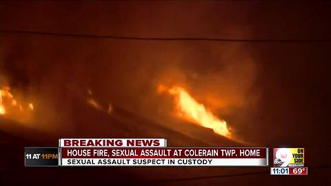 Sexual assault call leads police to house fire in Colerain Township