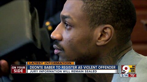 Deonte Baber to register as violent offender