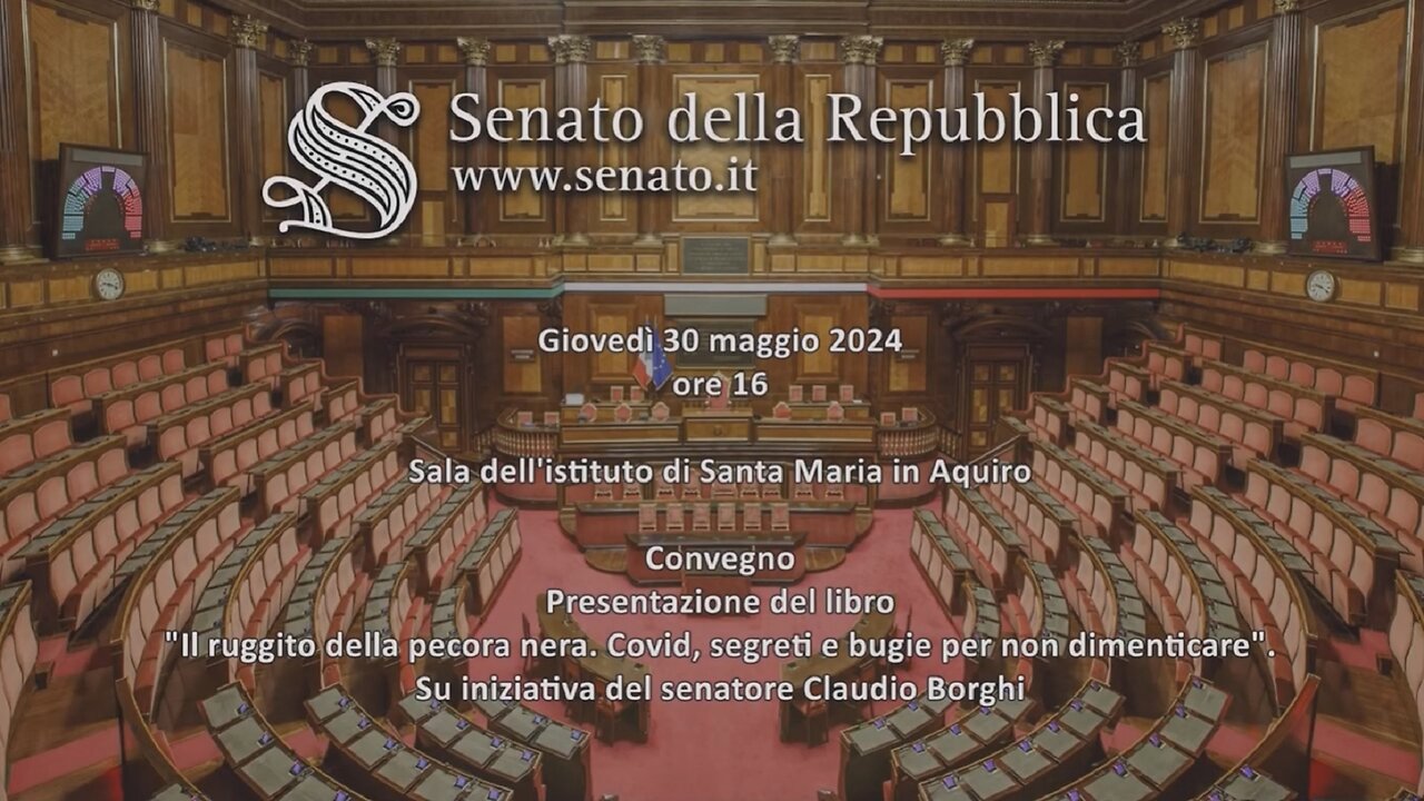 🔴 Presentazione del libro di Maria Rita Gismondo e C. Minoliti, patrocinata dal Sen. Claudio Borghi.