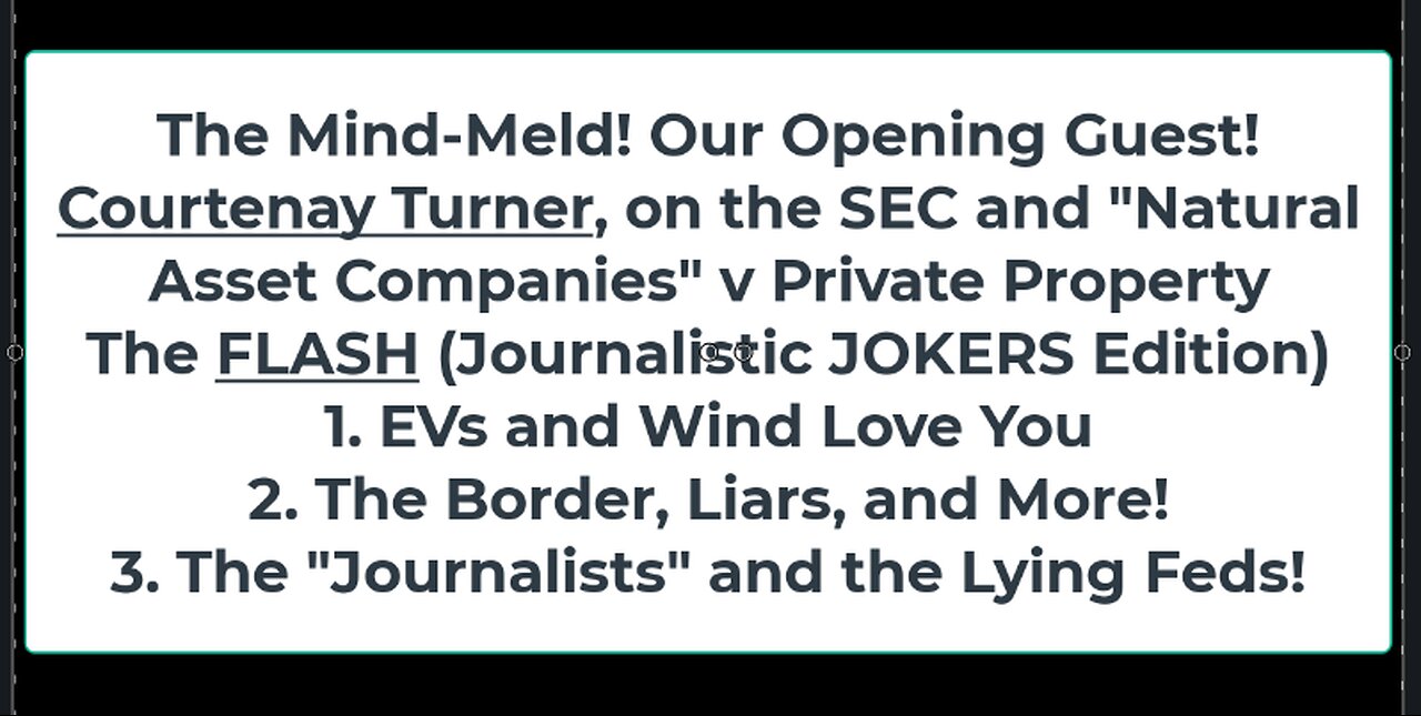 Liberty Conspiracy LIVE 1-17-24! Guest Courtenay Turner on Govt-Backed Natural Asset Cos, More!