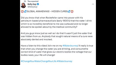 ⏰💦GLOBAL AWAKENING! - HIDDEN CURES💦⏰ Kelly Guy @KellyGuy / mirror