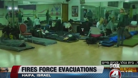 Israel wildfires force evacuation