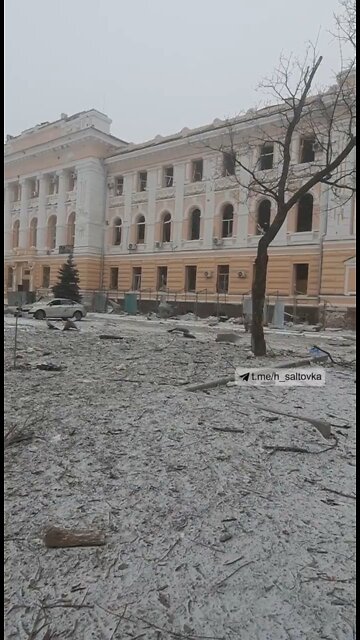 Ukraine: Massive destruction at #Kharkiv caused by Russian bombardment