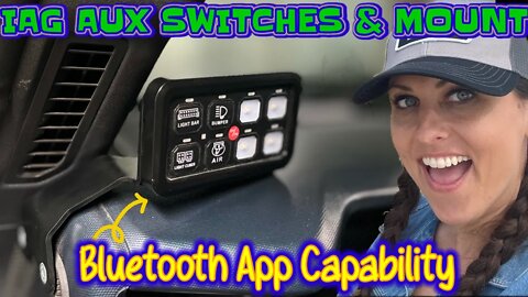 IAG Aux Switch Kit & Mount for 2021+ Ford Bronco | Bluetooth Capability and USA Made Mount