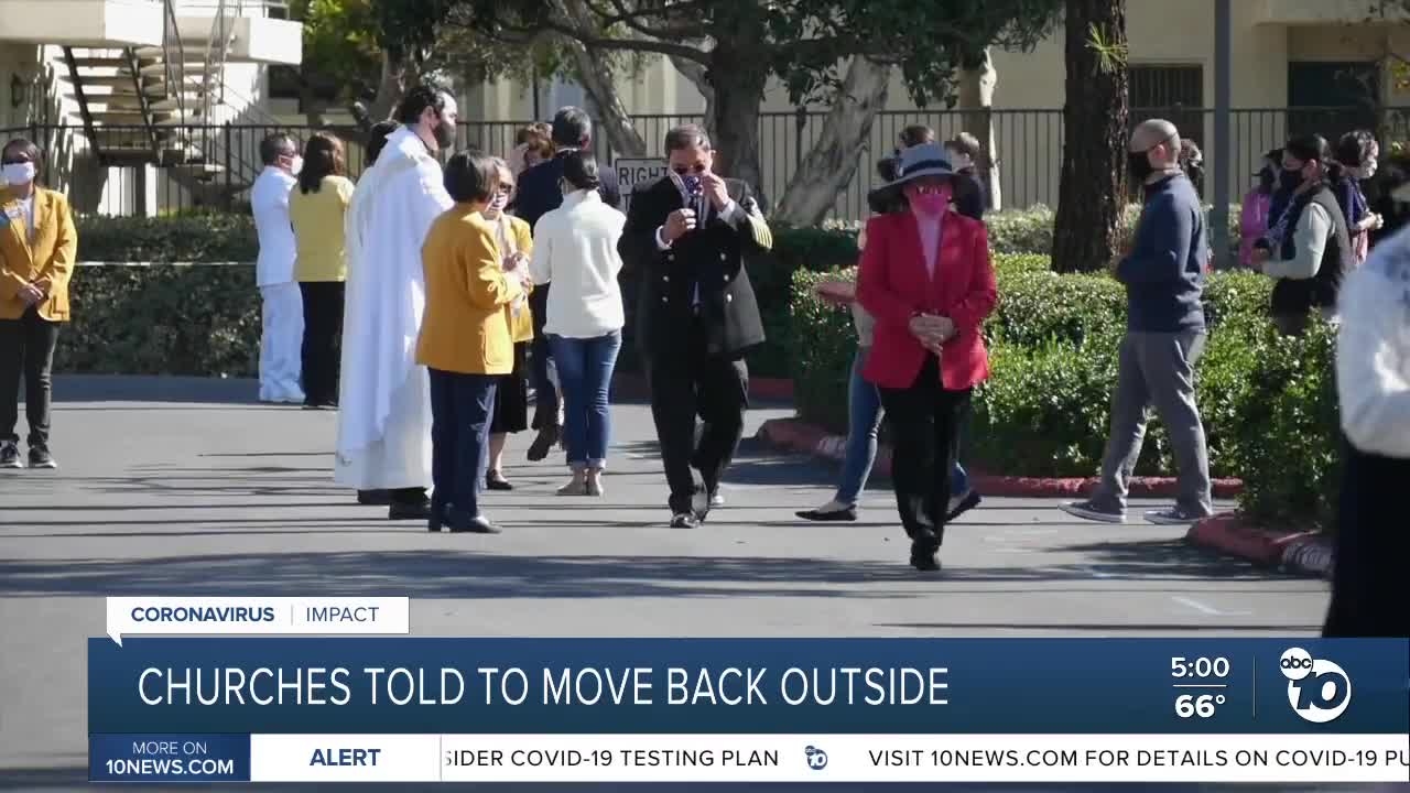 Churches told to move back outside