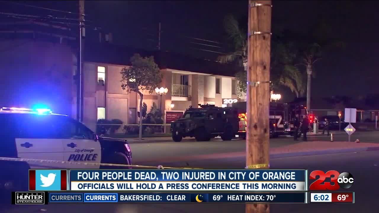 Four people dead, two injured in city of Orange