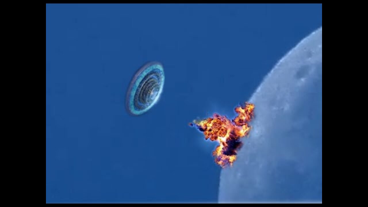 he explosion of the moon caught on video ! UFO over the us