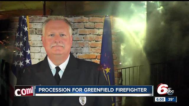 Procession held for fallen Greenwood firefighter