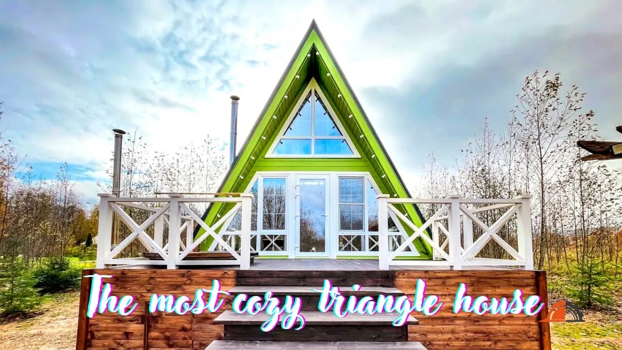 The most cozy triangle house with a bath tank - A Frame House - Cabin House - Tiny House