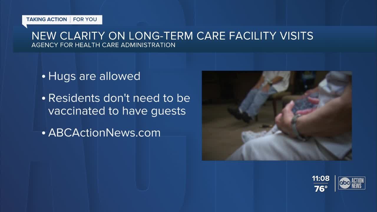 State agency releases document clarifying guidelines on visits to long-term care facilities in Fla.