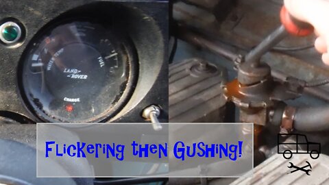 Flickering and Gushing! - On top of the problem .... then I wasn't.