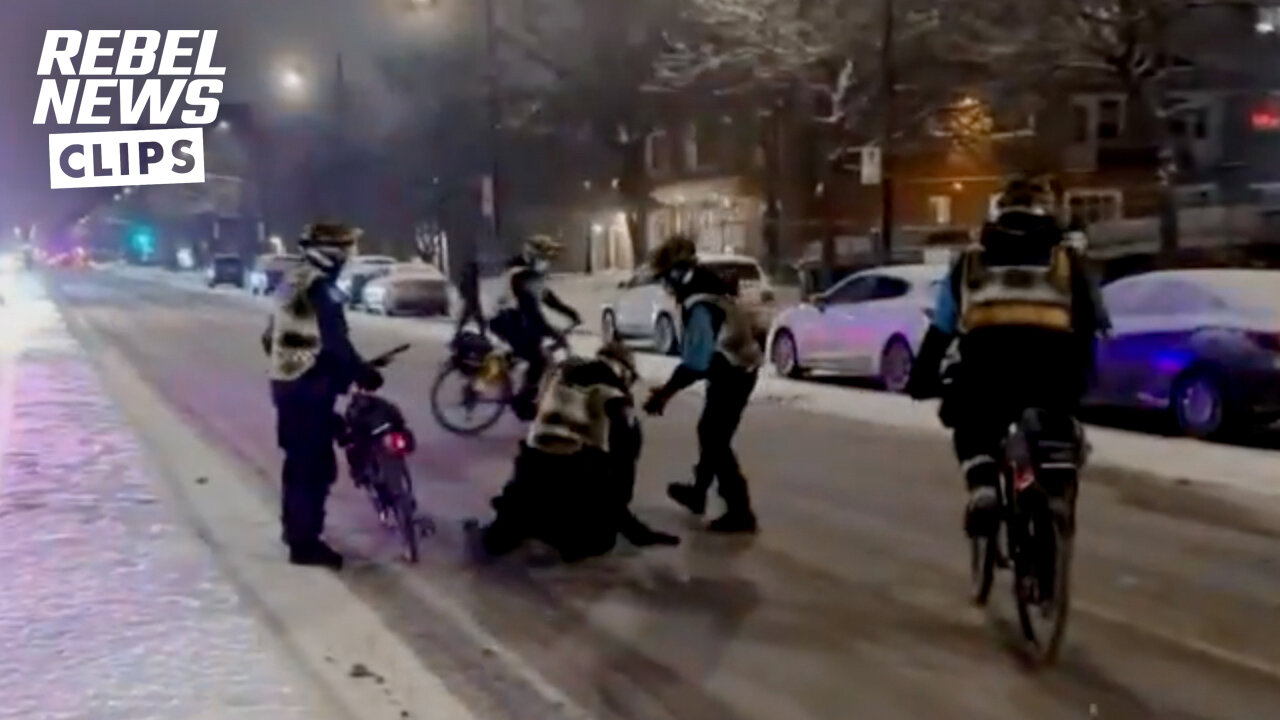 What was it like when Montreal police came down on dozens defiantly outside after curfew?