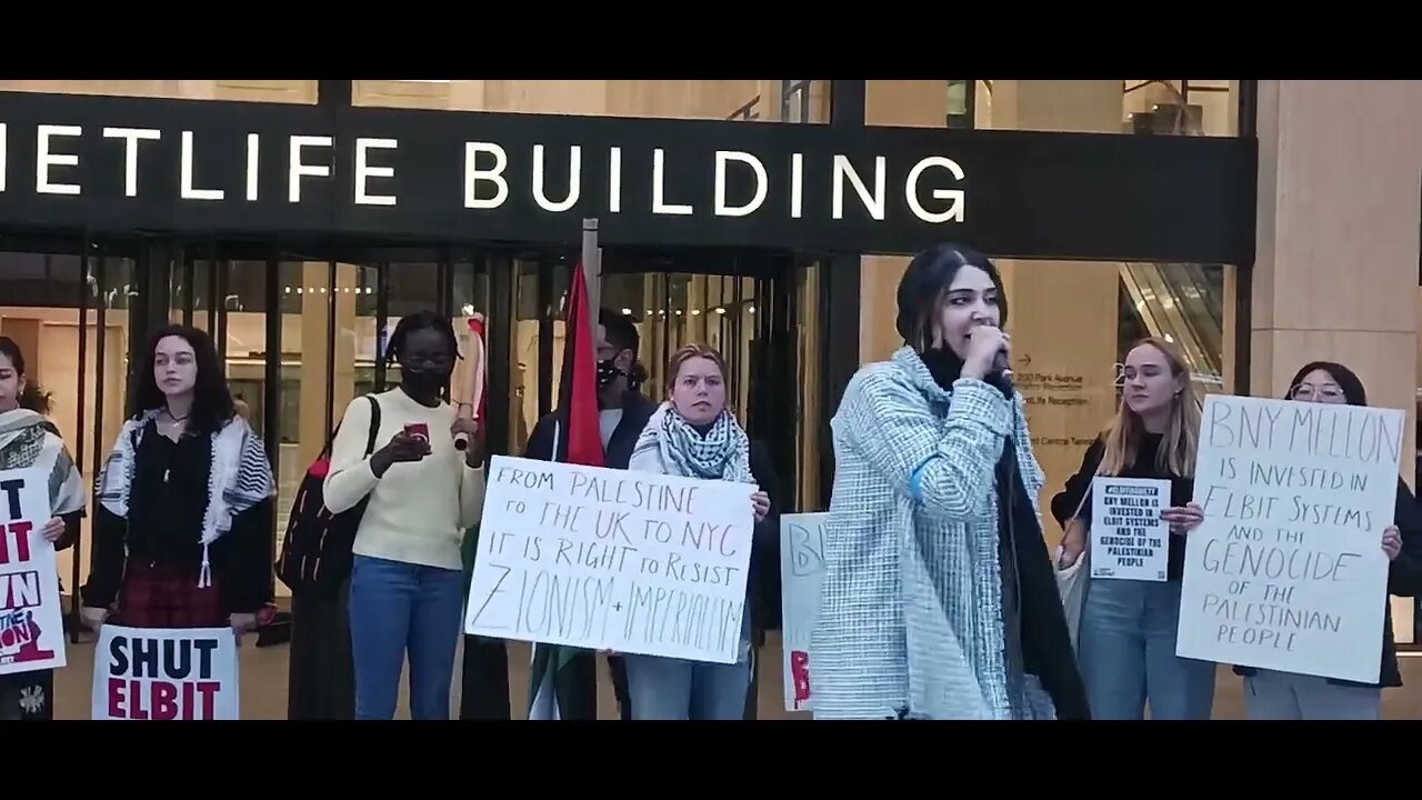 Shut Elbit Down Rally BNY Mellon Metlife Buliding 10/9/22 Within Our Lifetime #elbit #elbitisgulity