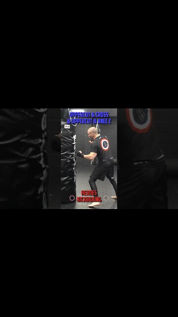 Heroes Training Center | Kickboxing "How To Double Up" Uppercut & Cross & Uppercut & Knee 2 #Shorts