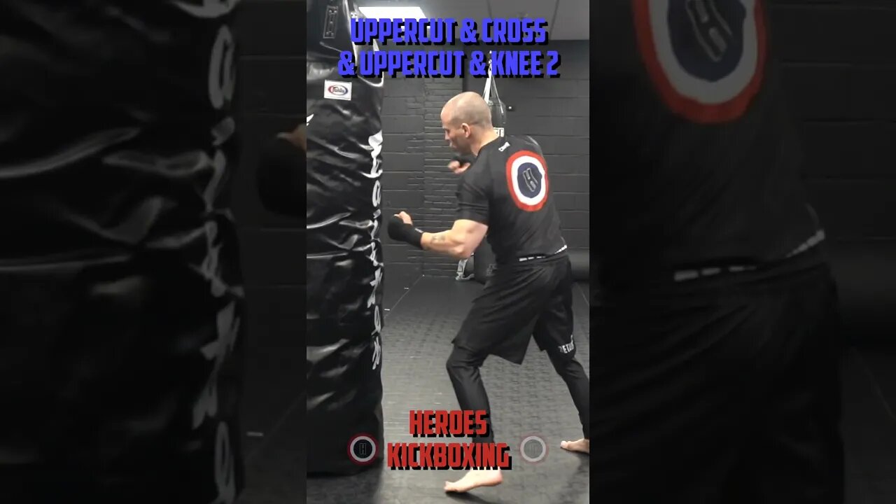 Heroes Training Center | Kickboxing "How To Double Up" Uppercut & Cross & Uppercut & Knee 2 #Shorts