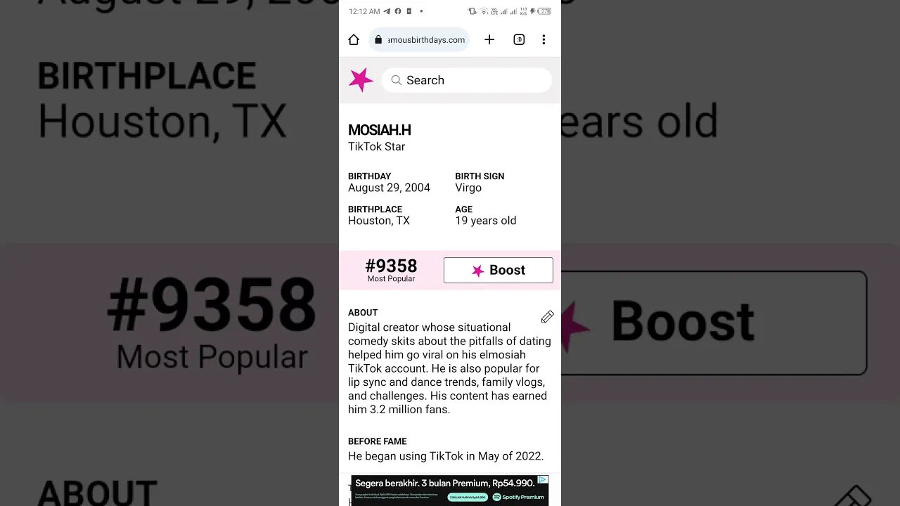 HAPPY 19 BIRTHDAY MOSIAH.H TikTok Star