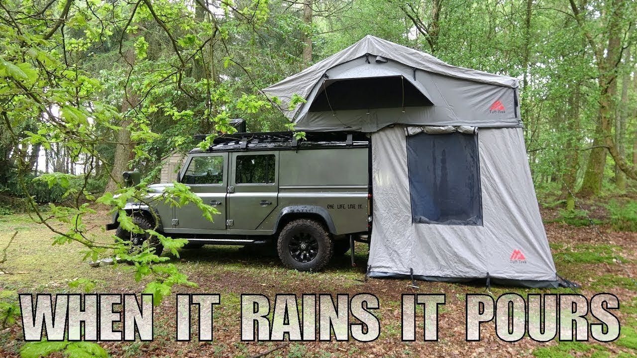 Roof Top Tent Camping In the Rain