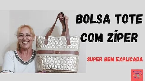 A Bolsa que nunca cai de moda Bolsa Tote, muito fácil de fazer e com riqueza de detalhes