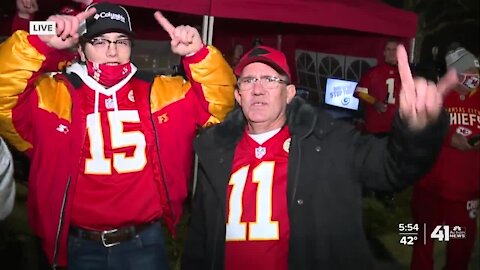 Chiefs fans tailgating