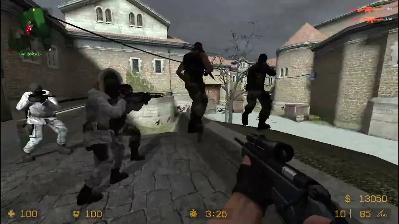 Counter Strike Source Cobblestone Bots #25 Only Sniper Rifles