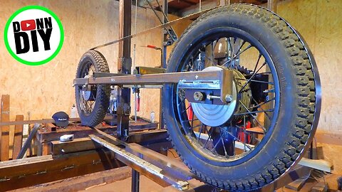 Band Wheels From Motorcycle Wheels - Band Sawmill Build #16