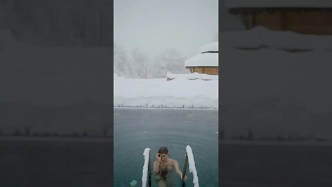 Woman Holding onto the Swimming Pool Railing