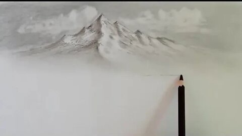 Pencil drawing landscape scenery