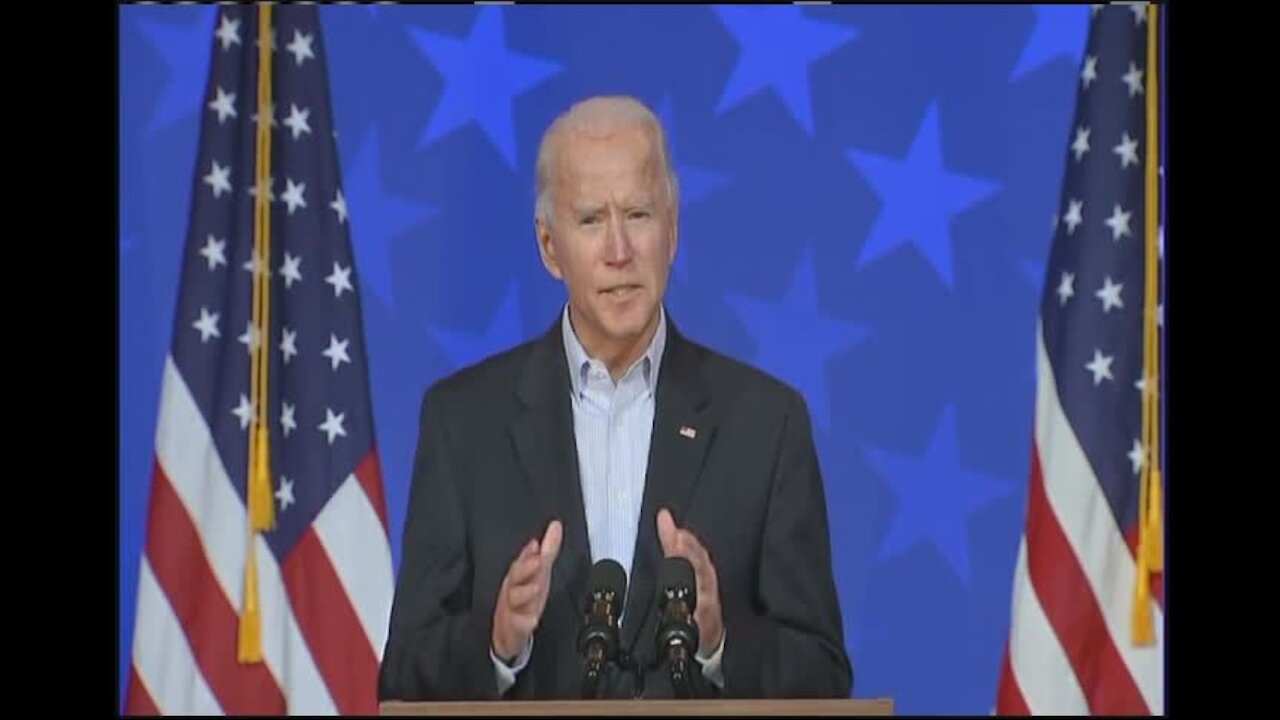 Joe Biden delivers remarks in Wilmington