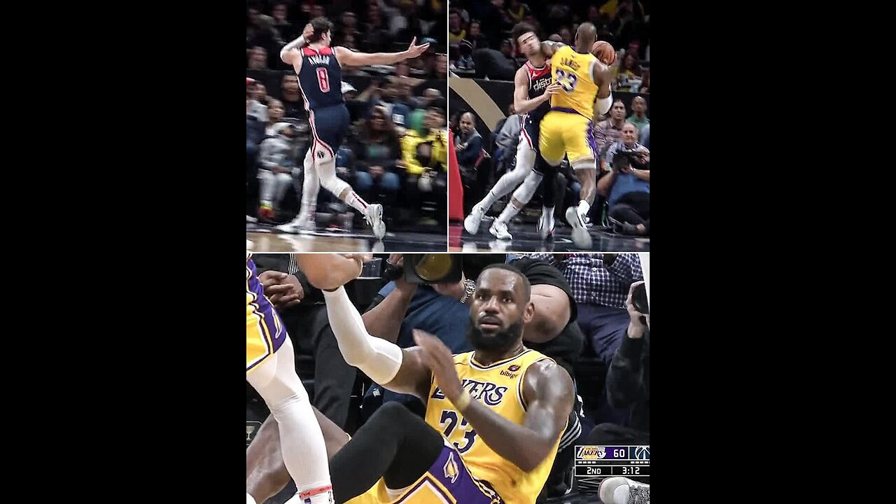 LeBron was called for a flagrant foul on this play