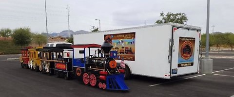 Local family asking for help locating stolen trailer, hand-crafted train