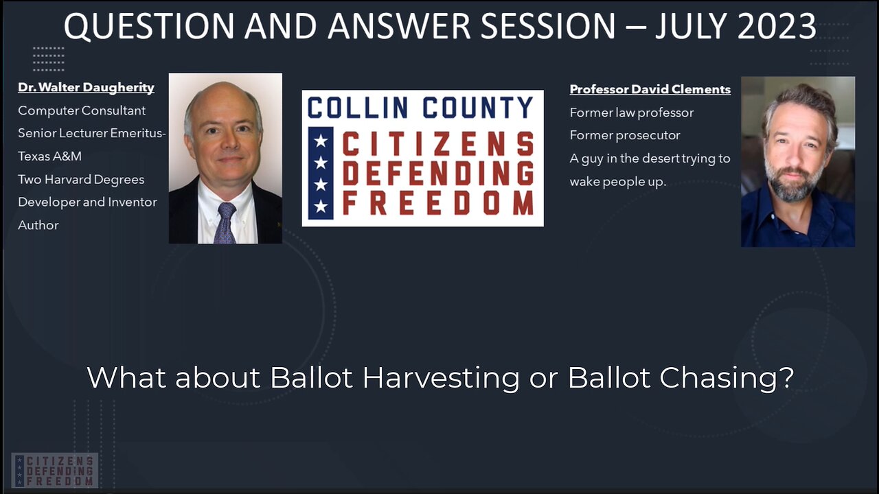 What about Ballot Harvesting or Chasing