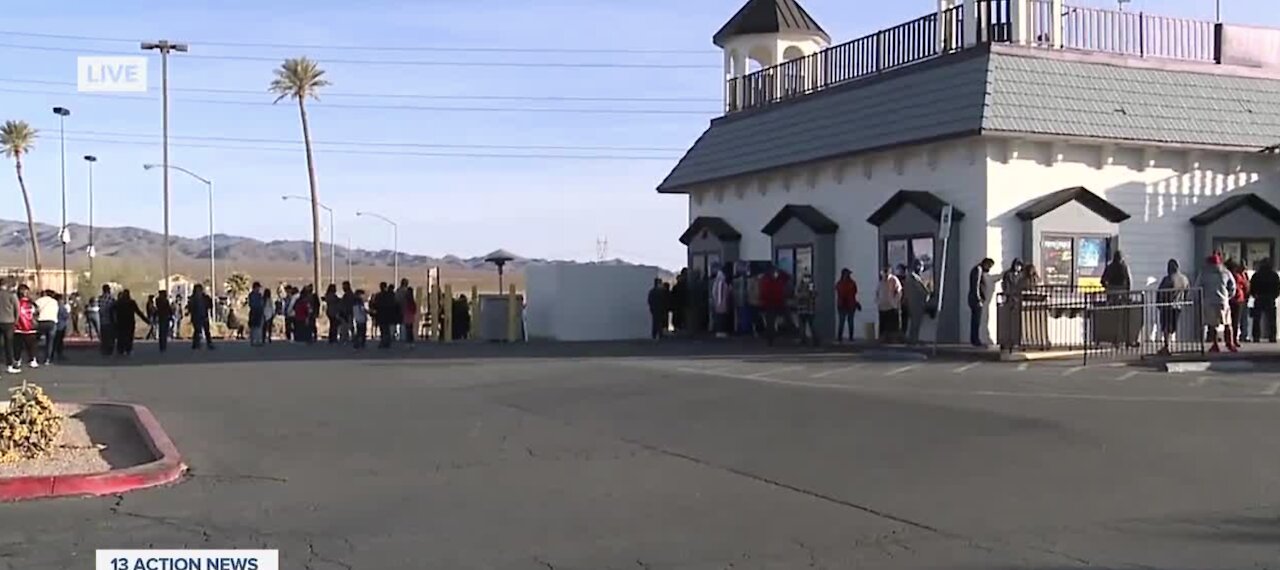 Powerball jackpot draws long lines in Primm